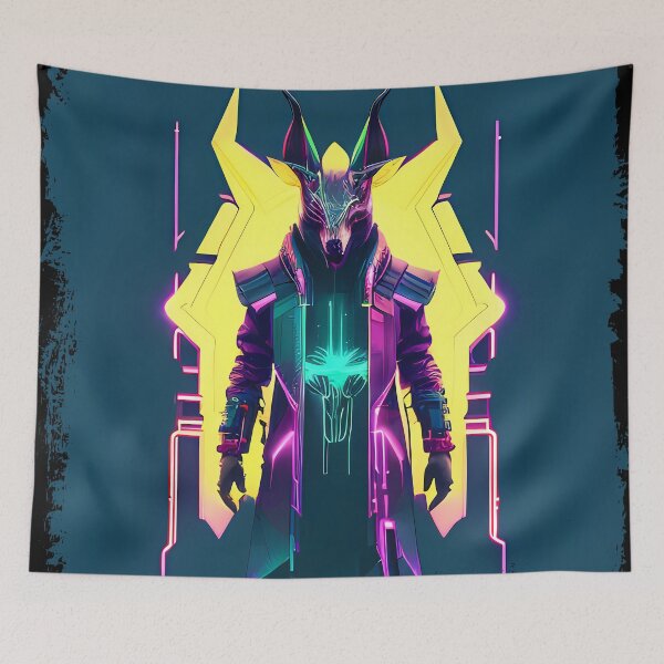 Item preview, "Anubis Resurrected: A Cyberpunk Twist on the Egyptian God" designed and sold by Mytho Merch.