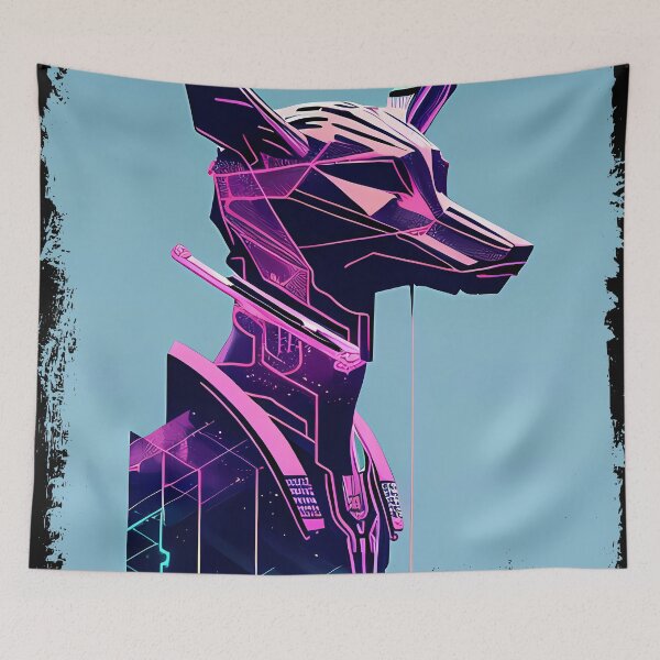 Item preview, "Anubis Resurrected: A Cyberpunk Twist on the Egyptian God" designed and sold by Mytho Merch.
