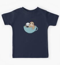 Kawaii Cute Sloth and Panda Kids T-Shirt