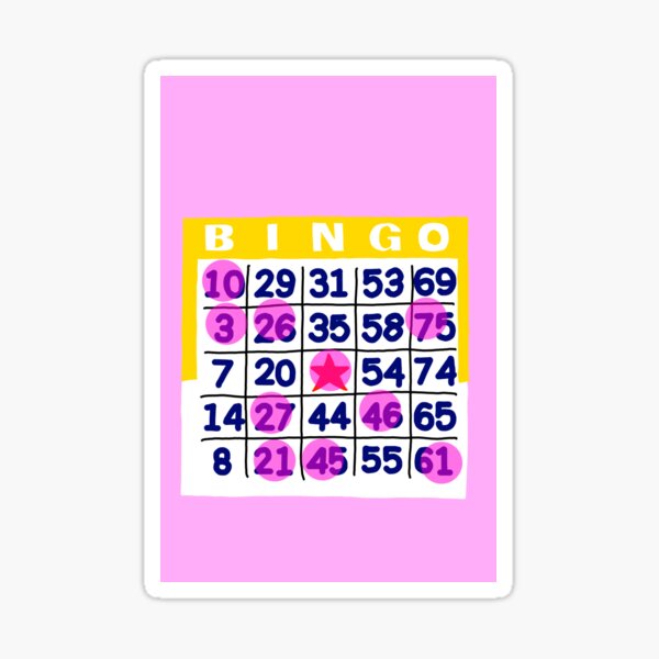 Bingo Card Sticker