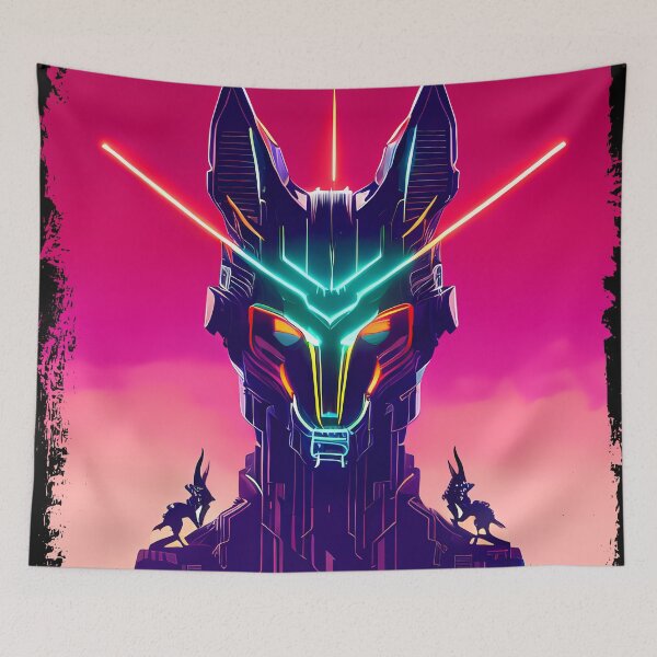Item preview, "Anubis Resurrected: A Cyberpunk Twist on the Egyptian God" designed and sold by Mytho Merch.
