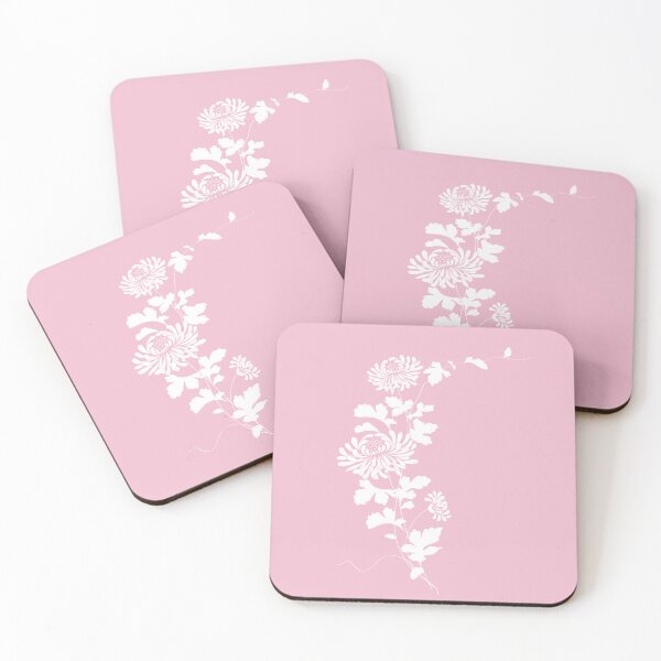 Item preview, A branch of stylized white chrysanthemums. Monochrome. designed and sold by Tasha-design.