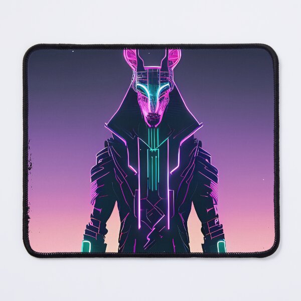 Item preview, "Anubis Resurrected: A Cyberpunk Twist on the Egyptian God" designed and sold by Mytho Merch.