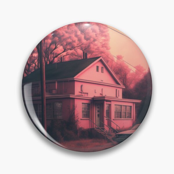 Artikelvorschau, Pink Fantasy House während eines Gewitters entworfen und verkauft von RuralGreen.