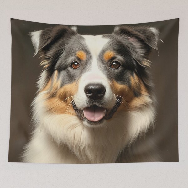 Item preview, Canine Majesty: Australian Shepherd Portrait designed and sold by DavesDogShop.