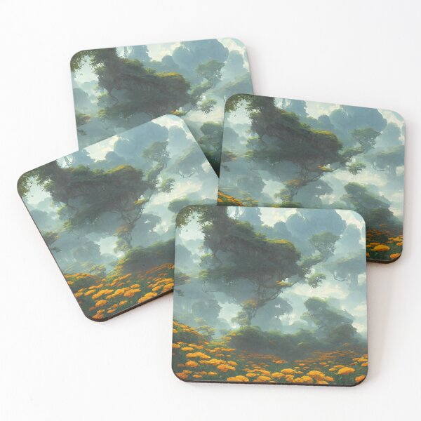 Item preview, A Forest with October Marigolds designed and sold by FamiliarPufferfish.
