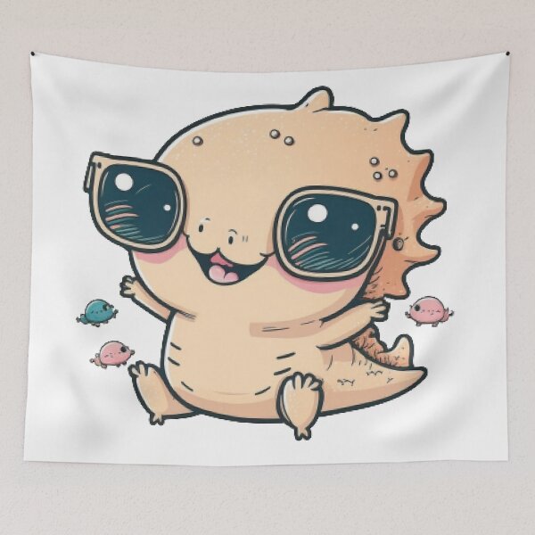 Item preview,  cute happy axolotl wearing sunglasses designed and sold by Iden-store.