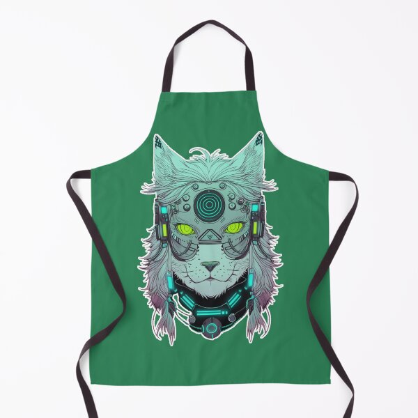 Item preview, Cyberpunk cat - Techno-shaman | "Cybercat Chronicles" collection designed and sold by RESToRAPTOR.