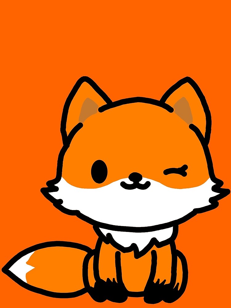 "Cute Fox Cartoon" Art Print by Soomz | Redbubble