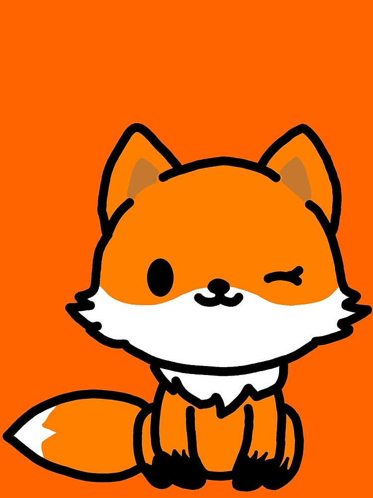 cute red fox drawing Fox autumn teeturtle cute cartoon drawing drawings ...