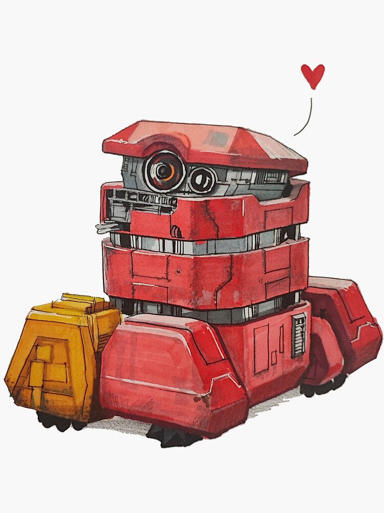 Thumbnail 3 von 3, Sticker, Der liebevollste Roboter der Galaxis designt und verkauft von TanjaKosta.
