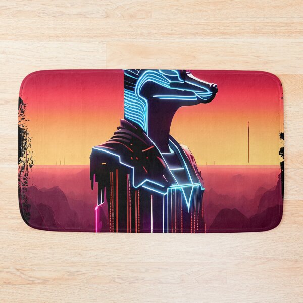 Item preview, "Anubis Resurrected: A Cyberpunk Twist on the Egyptian God" designed and sold by Mytho Merch.