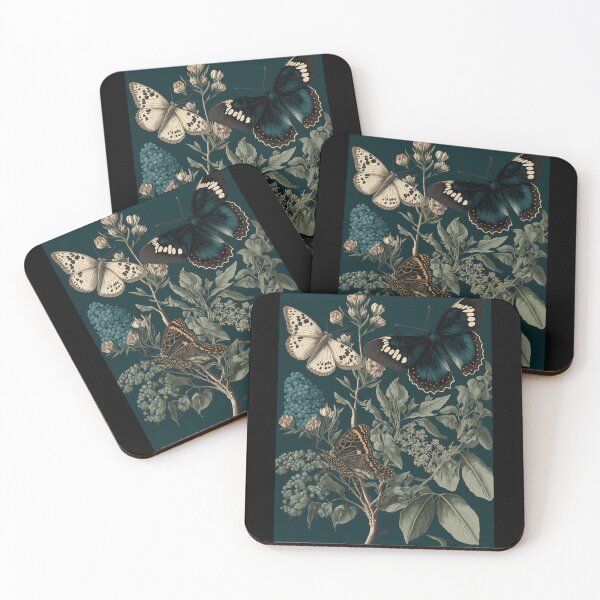 Item preview, Cottagecore Moths and Butterflies | Sage Green and Teal designed and sold by TheJadeCat.