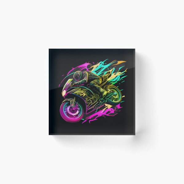 Item preview, Cyberpunk Colorful Futuristic Superbike designed and sold by beluxe.
