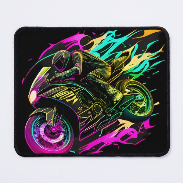Item preview, Cyberpunk Colorful Futuristic Superbike designed and sold by beluxe.