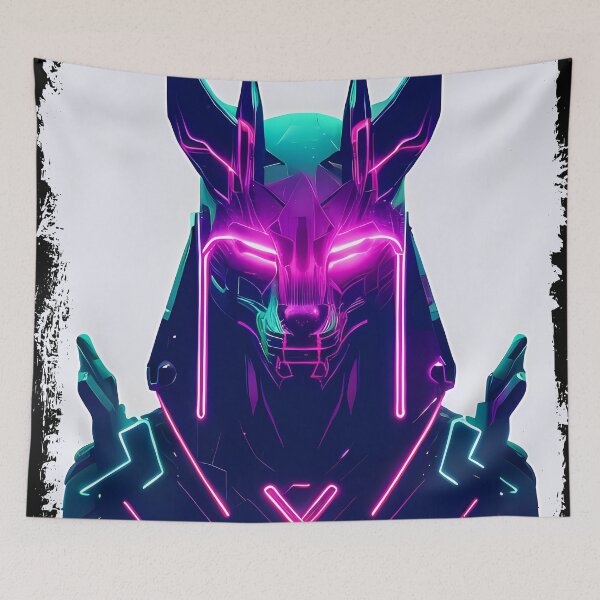 Item preview, "Anubis Resurrected: A Cyberpunk Twist on the Egyptian God" designed and sold by Mytho Merch.