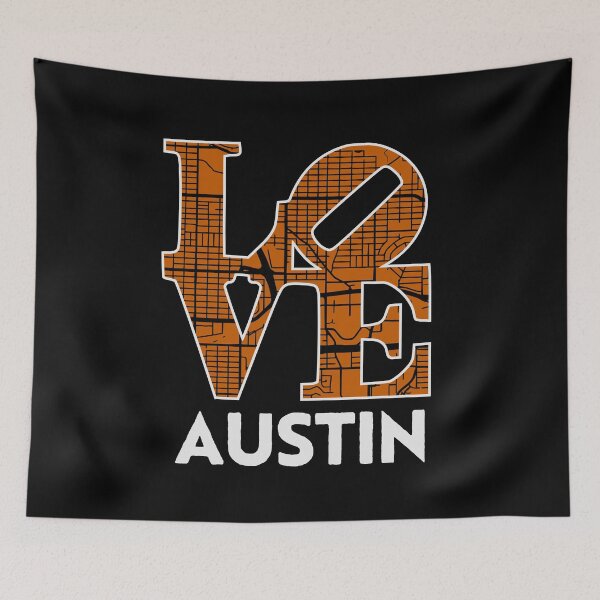 Item preview, Love Austin City Map Austin 512 designed and sold by pixeljamz.
