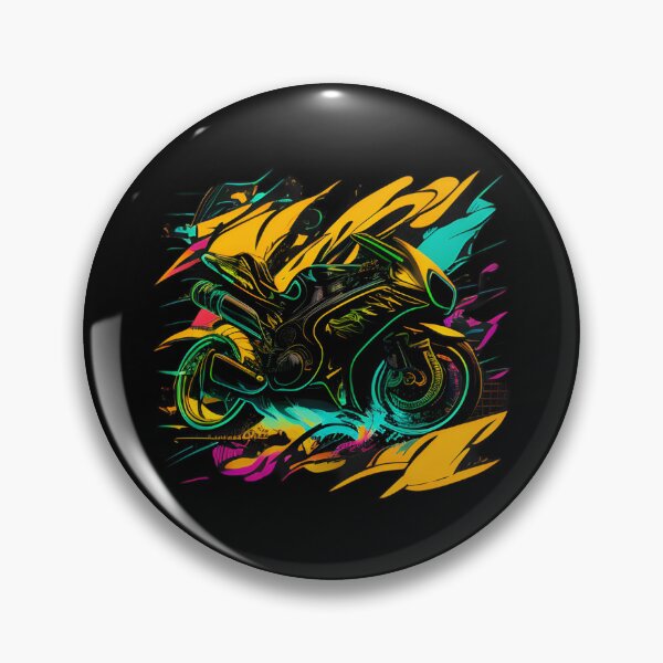 Item preview, Cyberpunk Neon Colorful Futuristic Superbike designed and sold by beluxe.