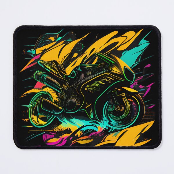 Item preview, Cyberpunk Neon Colorful Futuristic Superbike designed and sold by beluxe.