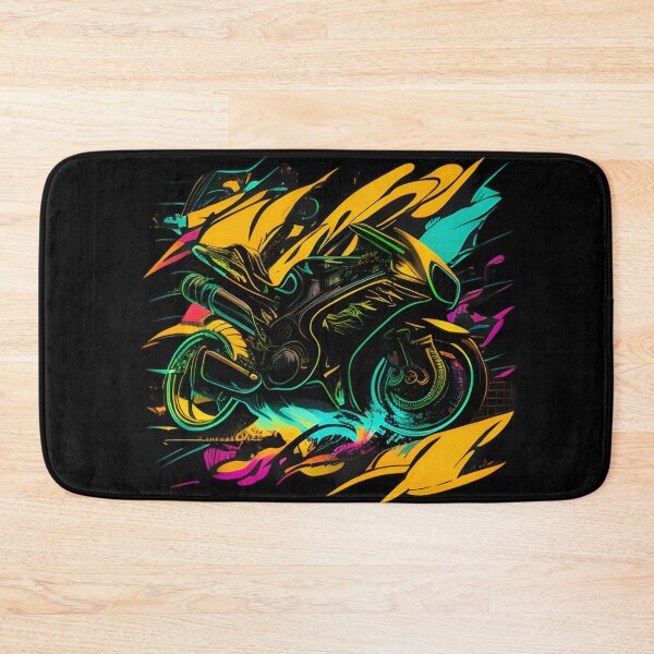 Item preview, Cyberpunk Neon Colorful Futuristic Superbike designed and sold by beluxe.