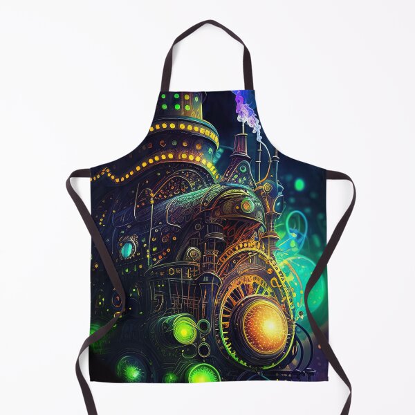 Item preview, Colorful pointillism vibrant steampunk train designed and sold by RK - Shop.
