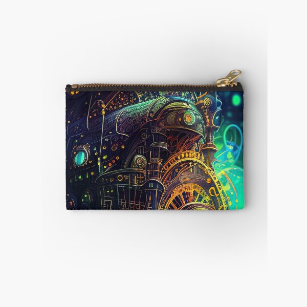 Item preview, Colorful pointillism vibrant steampunk train designed and sold by RK - Shop.