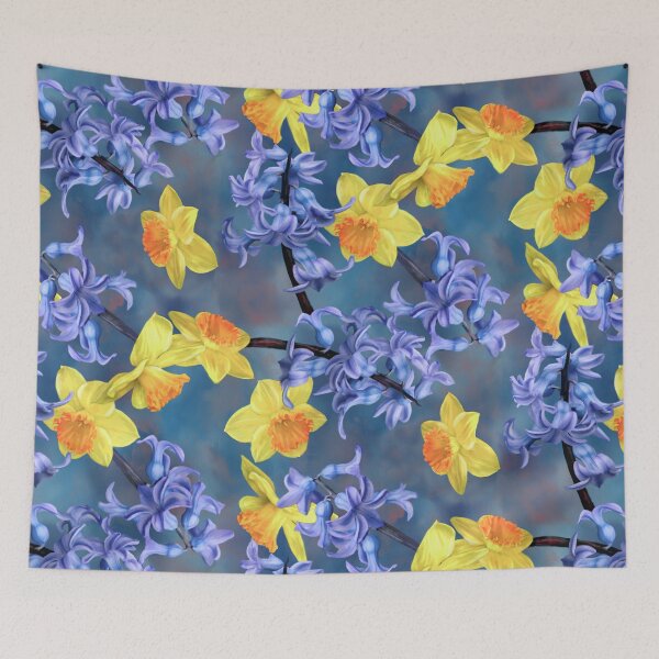 Item preview,  Hyacinth Daffodil Seamless Patern Design designed and sold by Tina Veenstra.