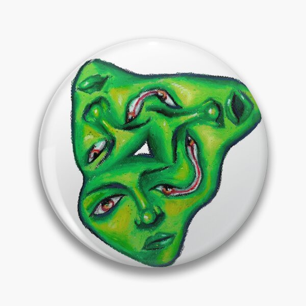 Item preview, green melting faces designed and sold by janemelyn.