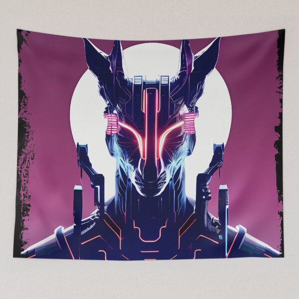Item preview, "Anubis Resurrected: A Cyberpunk Twist on the Egyptian God" designed and sold by Mytho Merch.