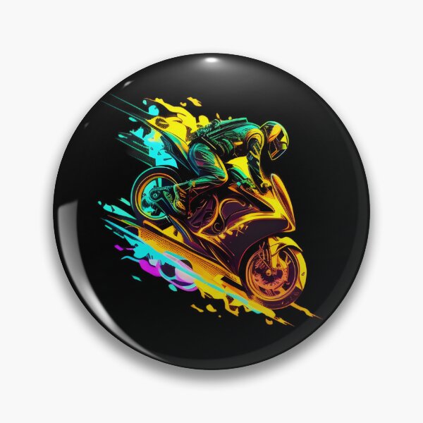 Item preview, Cyberpunk Neon Colorful Futuristic Superbike designed and sold by beluxe.
