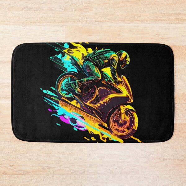 Item preview, Cyberpunk Neon Colorful Futuristic Superbike designed and sold by beluxe.