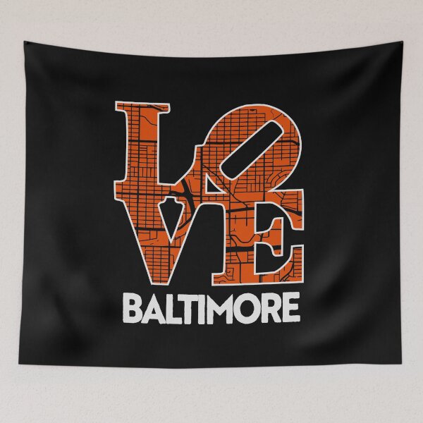 Item preview, Love Baltimore City Map Baltimore 410 designed and sold by pixeljamz.