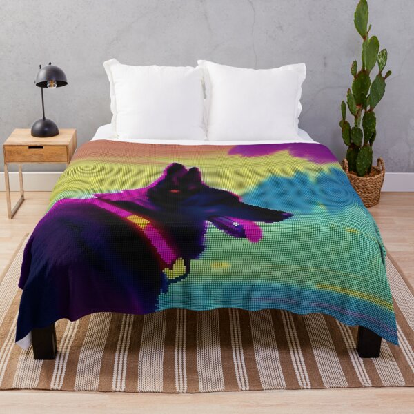 Artikelvorschau, Colorful Abstract German Shepherd 8-bit Pixel Art entworfen und verkauft von PixelDripped.