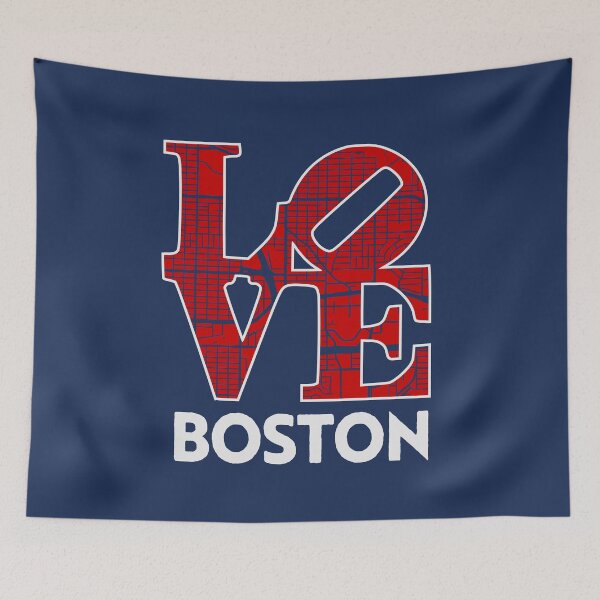 Item preview, Love Boston City Map Red Boston 617 designed and sold by pixeljamz.