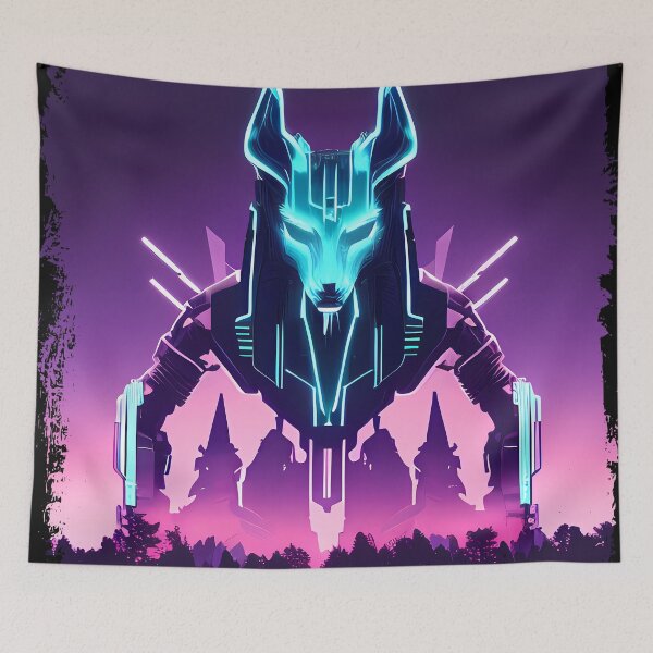 Item preview, "Anubis Resurrected: A Cyberpunk Twist on the Egyptian God" designed and sold by Mytho Merch.
