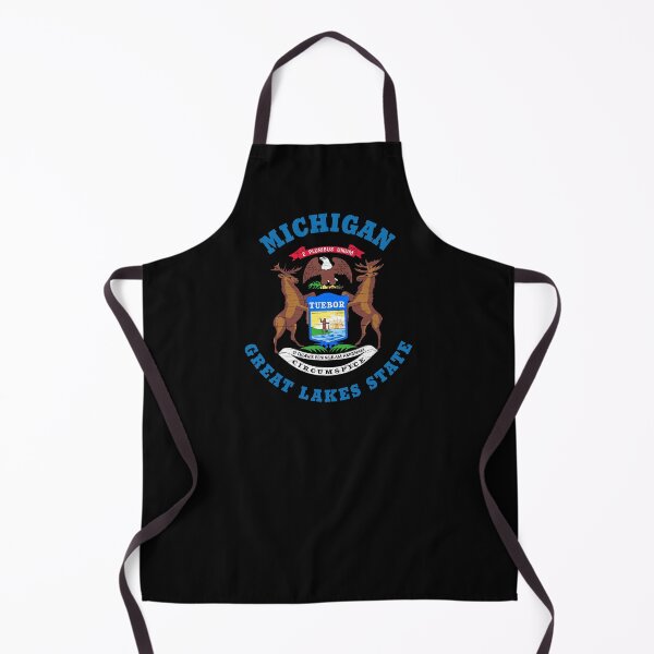 Item preview, MICHIGAN GREAT LAKES STATE FLAG V2 designed and sold by Madjack Tees Kiwi SuperStore.