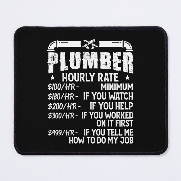 Item preview, Plumber Hourly Rate Vintage Design For Plumbers - Funny Plumbing designed and sold by naworas.