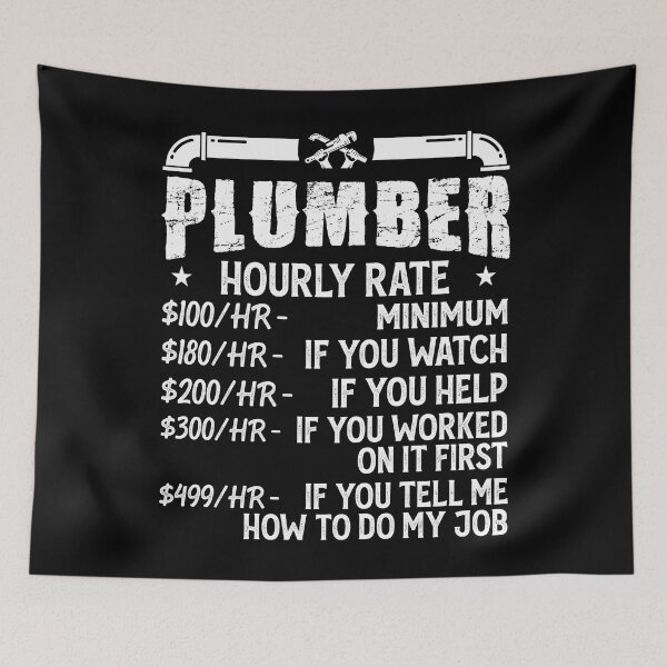 Item preview, Plumber Hourly Rate Vintage Design For Plumbers - Funny Plumbing designed and sold by naworas.