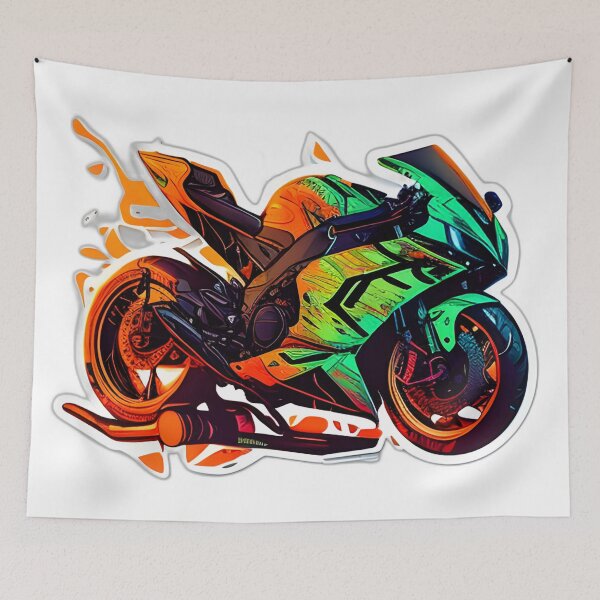 Item preview, Cyberpunk Neon Colorful Futuristic Superbike designed and sold by beluxe.