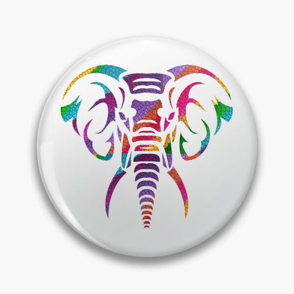 Item preview, Solidarity Multicolored Elephant Face designed and sold by FAUNIASOLIDARIA.