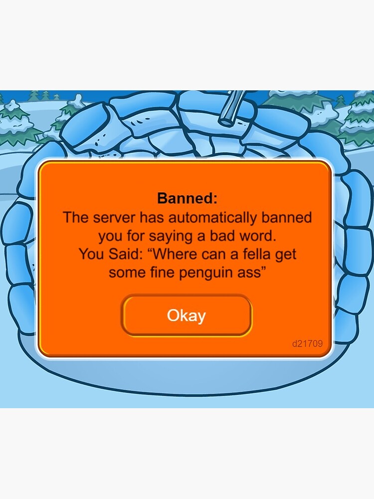 Club Penguin Banned Tapestry Funny Tapestries Meme Tapestry 