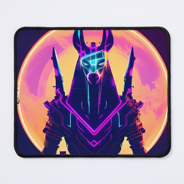 Item preview, "Anubis Resurrected: A Cyberpunk Twist on the Egyptian God" designed and sold by Mytho Merch.