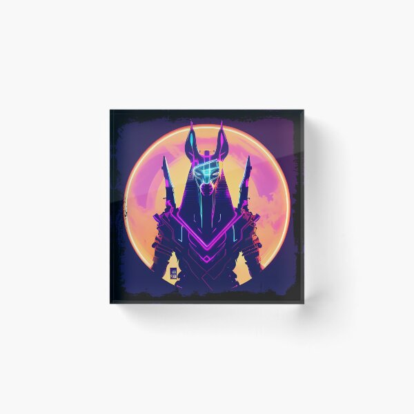 Item preview, "Anubis Resurrected: A Cyberpunk Twist on the Egyptian God" designed and sold by Mytho Merch.