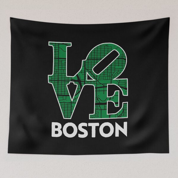 Item preview, Love Boston City Map Green Boston 617 designed and sold by pixeljamz.