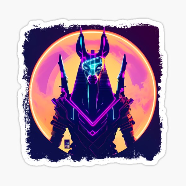 Item preview, "Anubis Resurrected: A Cyberpunk Twist on the Egyptian God" designed and sold by Mytho Merch.