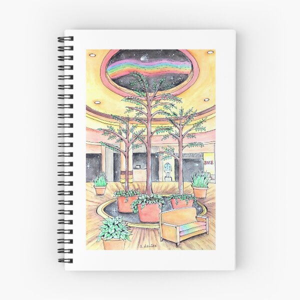 Item preview, Rainbow Galaxy Mall Original Watercolor and Marker Surreal Illustration designed and sold by Intergalactic Unicorn: Art by Anna Schmidt.