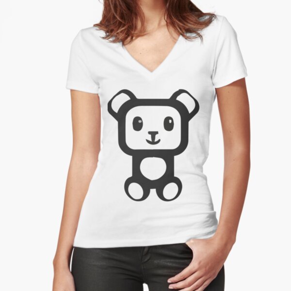 Cute animals - Bear Fitted V-Neck T-Shirt