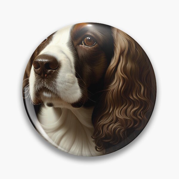 Artikelvorschau, Canine Majesty: Saint-Usuge Spaniel Portrait entworfen und verkauft von DavesDogShop.