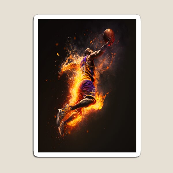 Artikelvorschau, Basketballspieler in Flammen entworfen und verkauft von LoveyDesign.