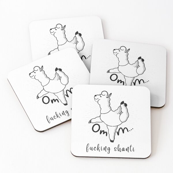 Item preview, Omm Fucking Shanti Llama Yoga Dancer Pose designed and sold by ArtDesign by KBK.